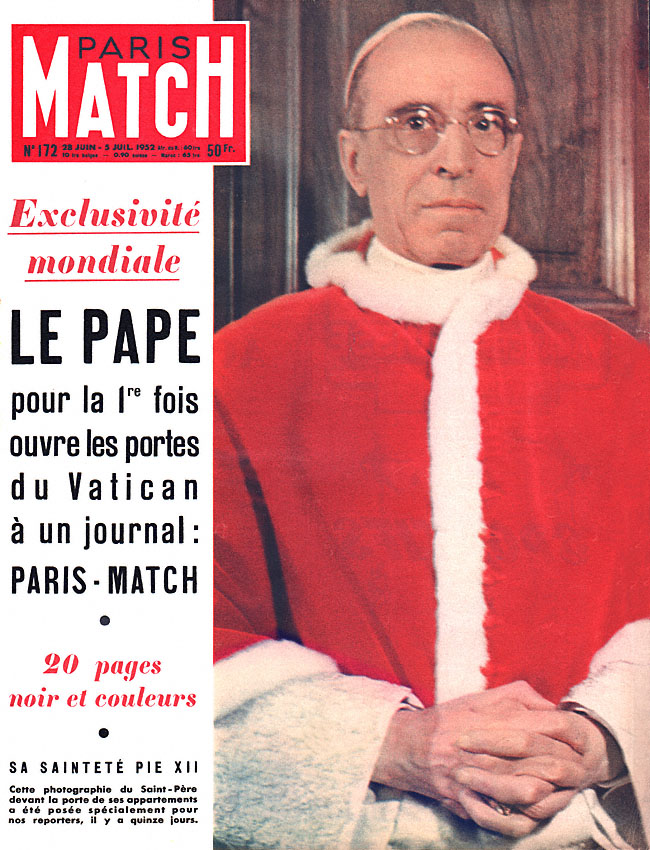 Couverture Paris match numro 172 de Juin 1952