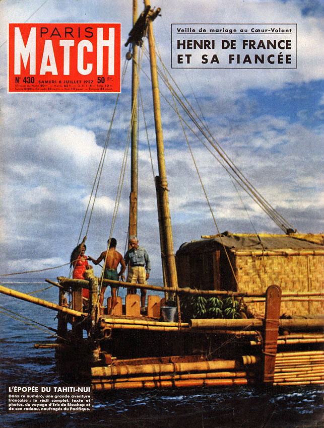 Couverture Paris match numéro 430 de Juillet 1957