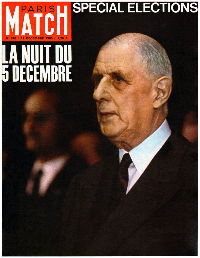 Couverture Paris match numéro 870 de Décembre 1965
