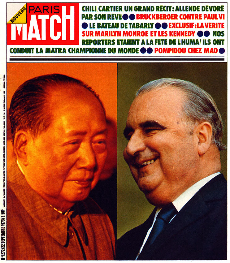 Couverture Paris match numéro 1272 de Septembre 1973