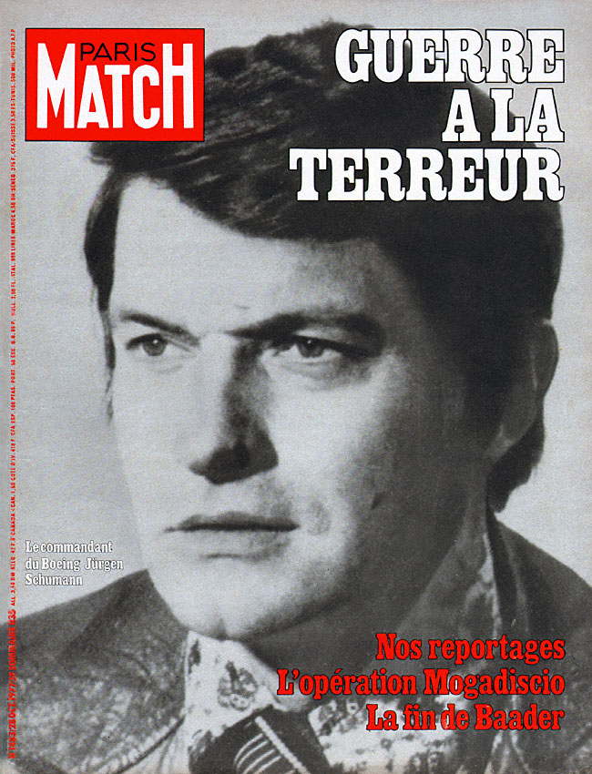 Couverture Paris match numéro 1483 de Octobre 1977
