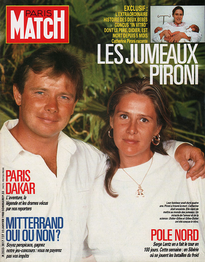 Couverture Paris match numro 2017 de Janvier 1988