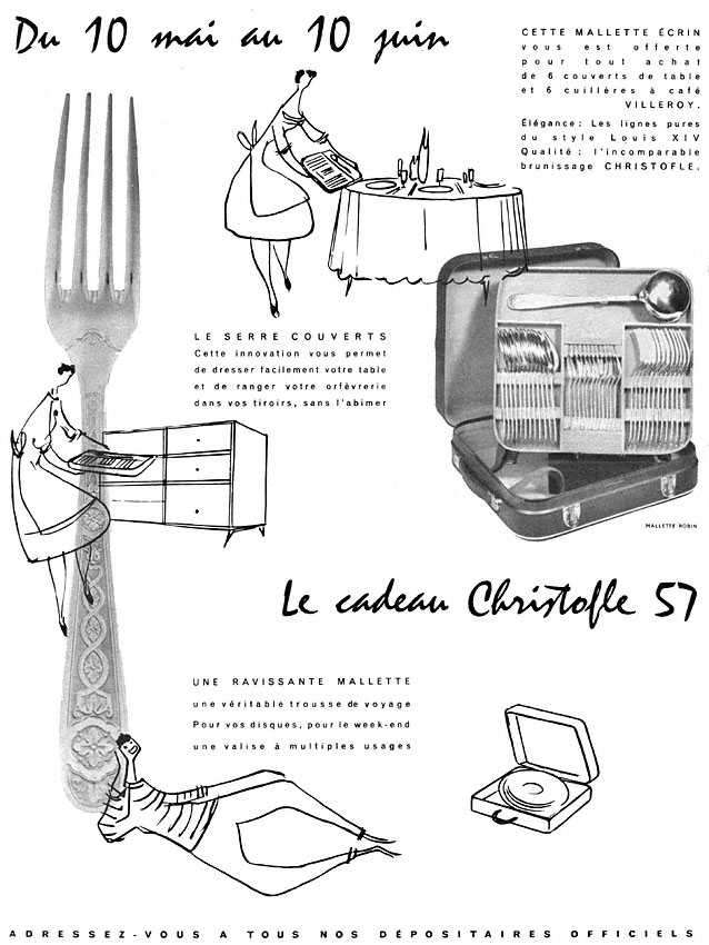 Publicité Christofle 1957