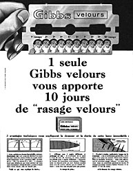 Publicit Gibbs 1965