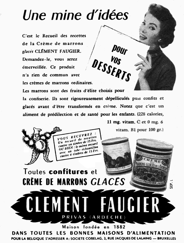 Publicité Clement Faugier 1955