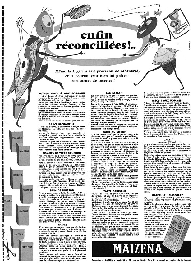 Publicité Maizena 1957