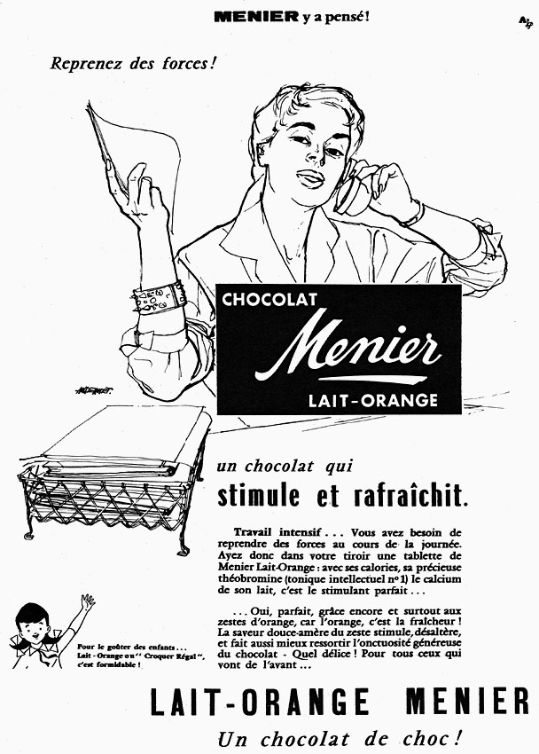 Publicité Menier 1955