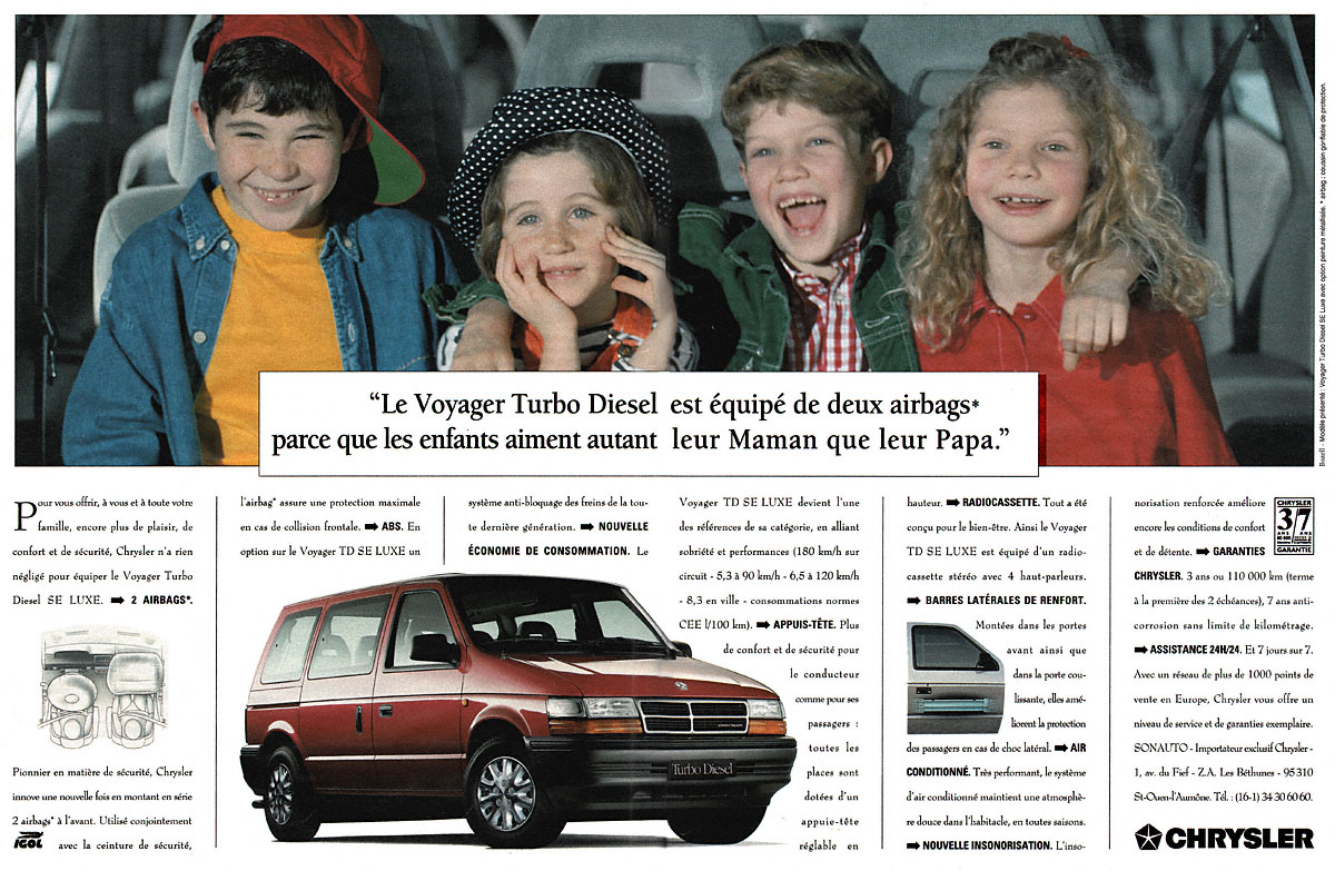 Publicité Chrysler 1994