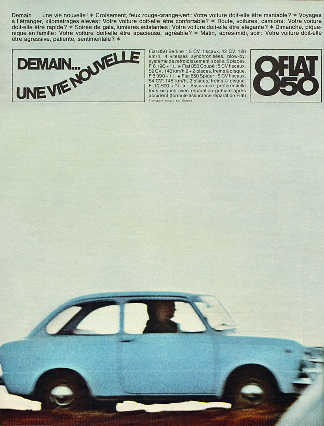Publicité Fiat 1966