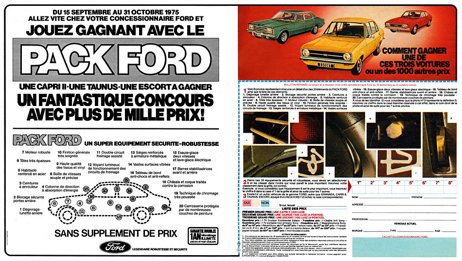 Publicité Ford 1975