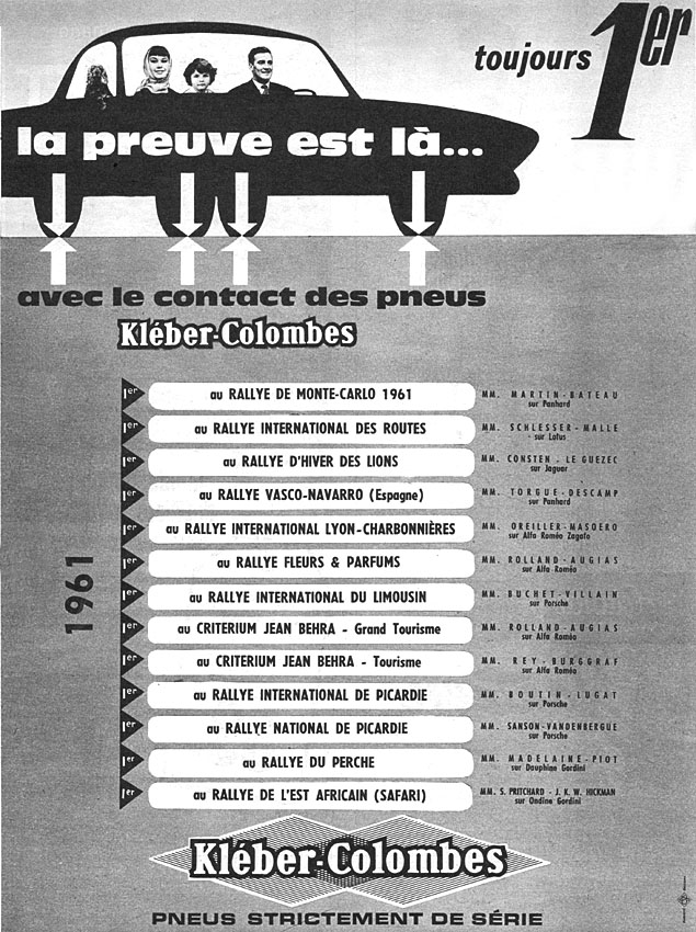 Publicité Klber-Colombes 1961