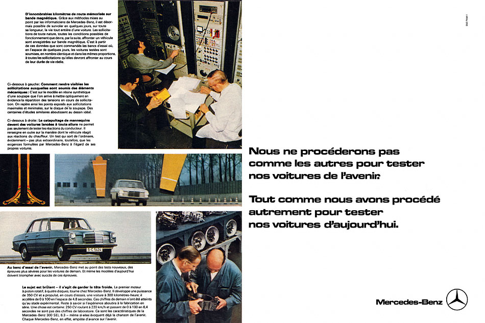 Publicité Mercedes 1970