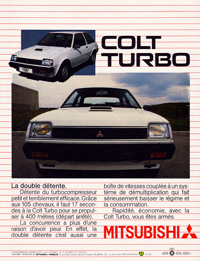 Publicité Mitsubishi 1983