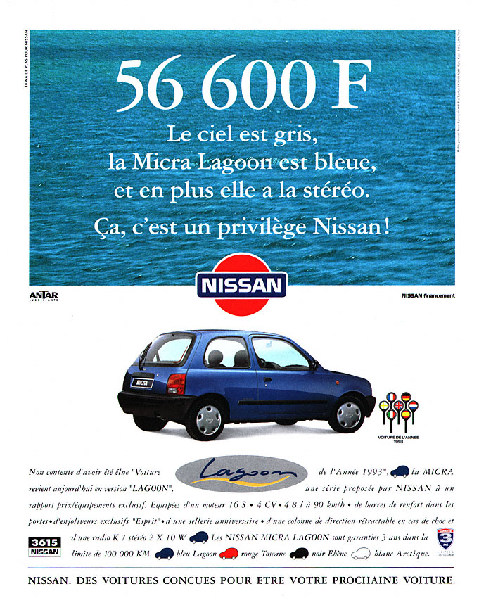 Publicité Nissan 1993