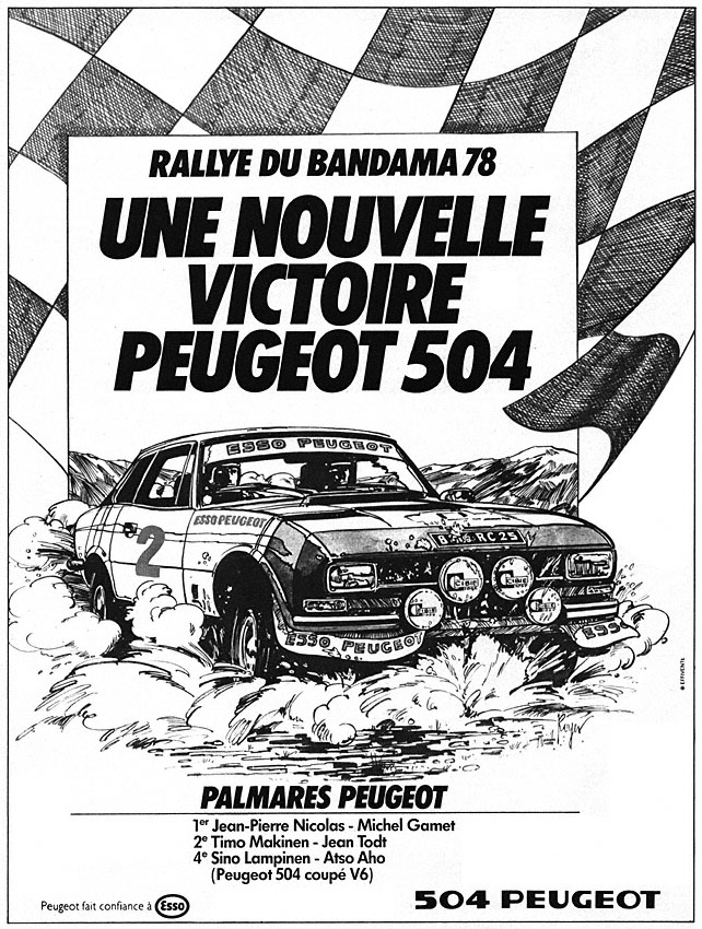 Publicité Peugeot 1978