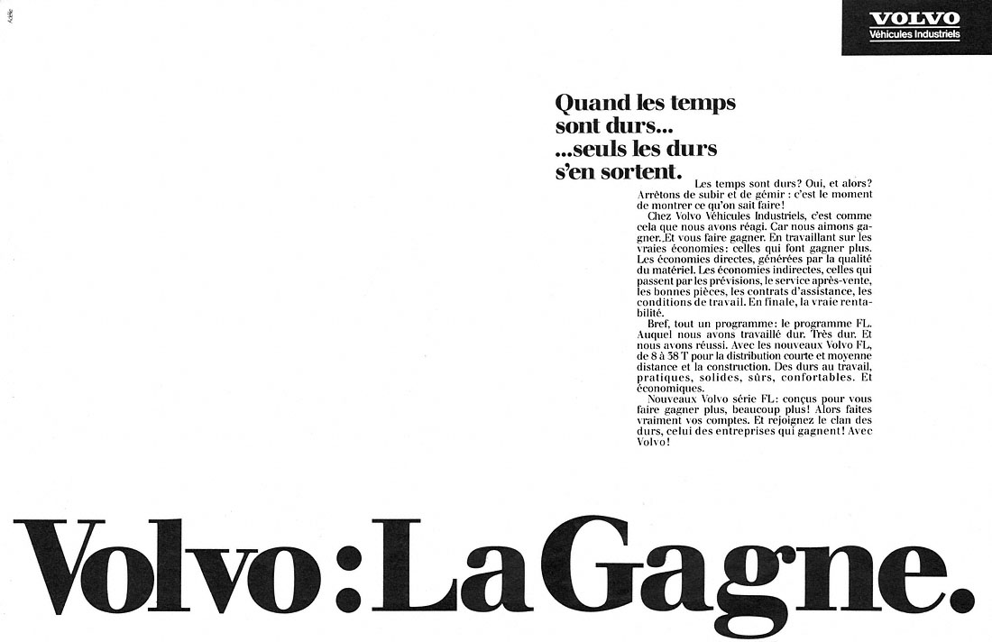 Publicité Volvo 1985