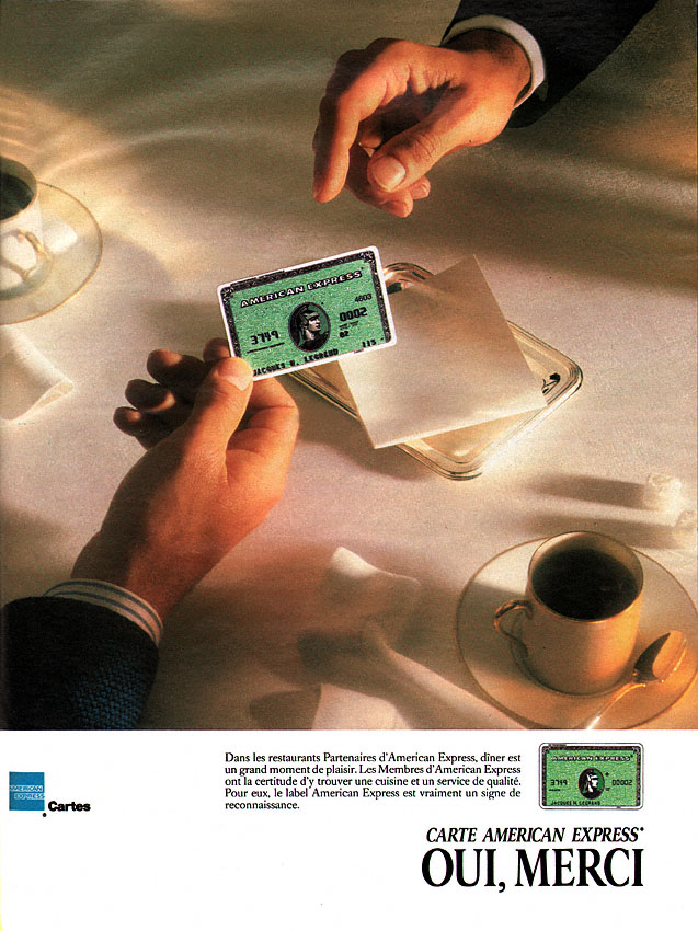 Publicité American Express 1989