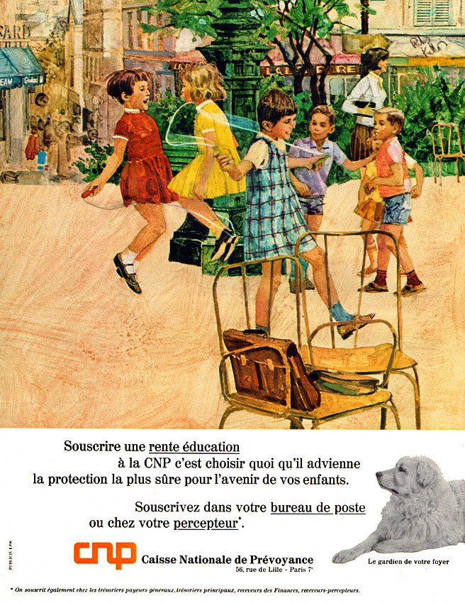 Publicité Caisse Prvoyance 1968