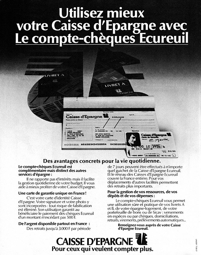 Publicité Caisse Epargne 1981