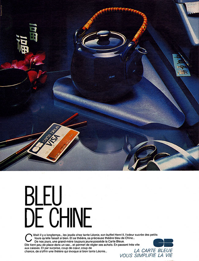 Publicité Carte bleue 1982