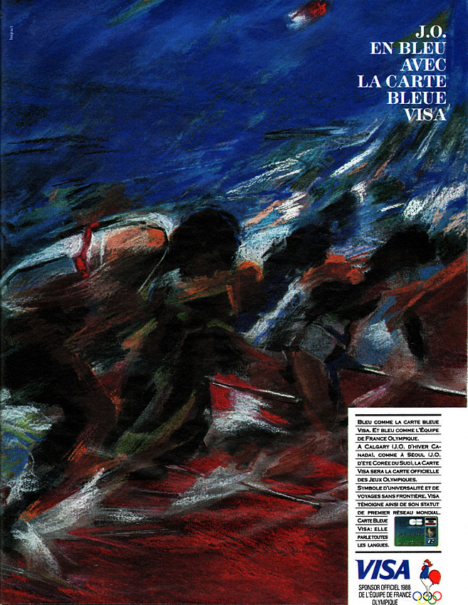 Publicité Carte bleue 1987