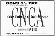 Marque Crédit Agricole 1961