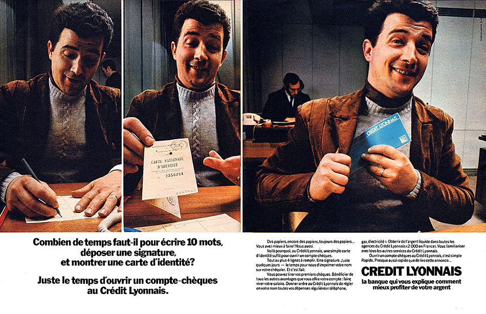 Publicité Crdit Lyonnais 1971