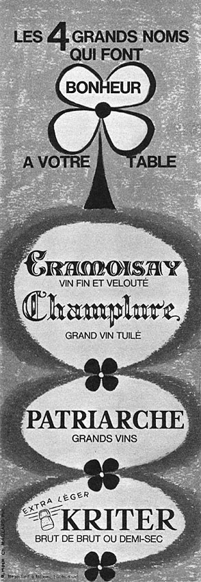 Publicité Cramoisay - Champelure 1964