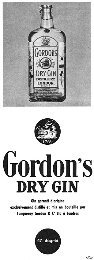 Publicité Gordon 1956