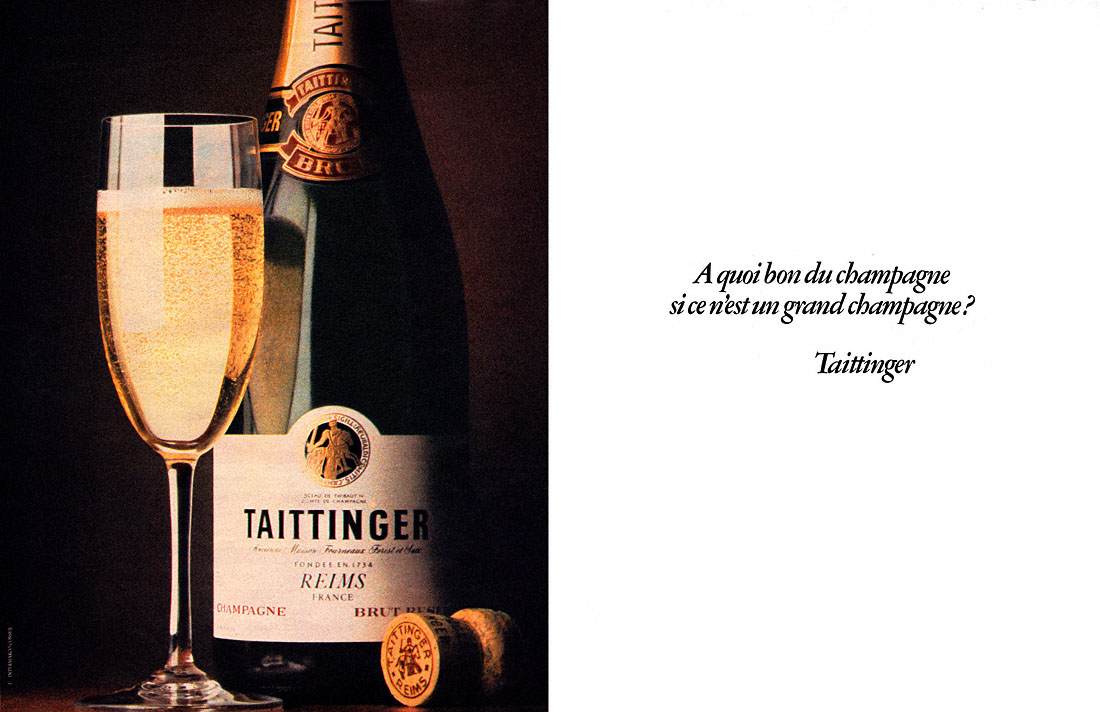 Publicité Taittinger 1981