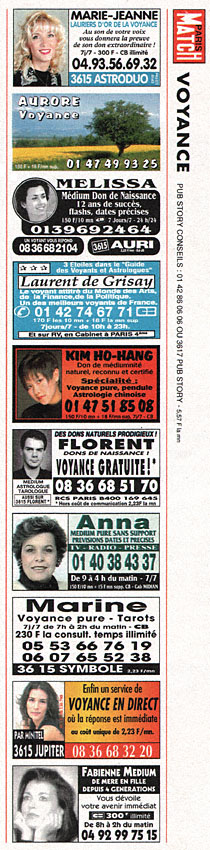 Publicité Voyance 1997