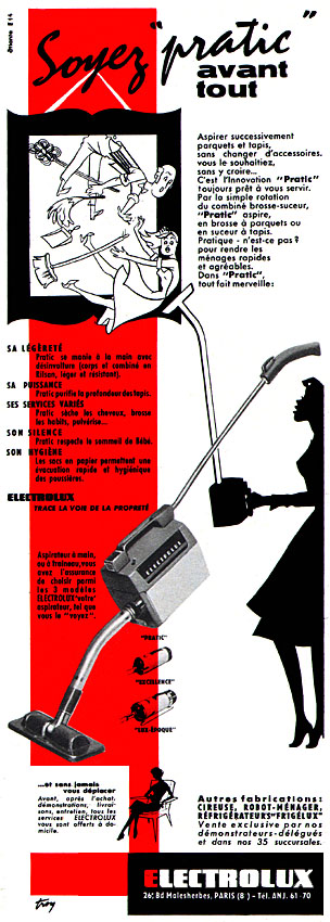 Publicité Electrolux 1957