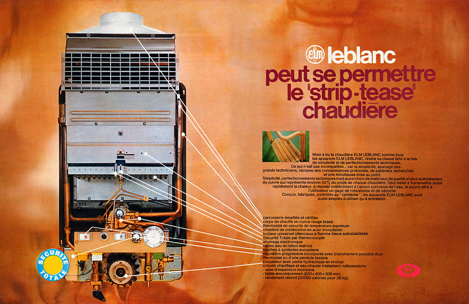 Publicité Elm Leblanc 1969