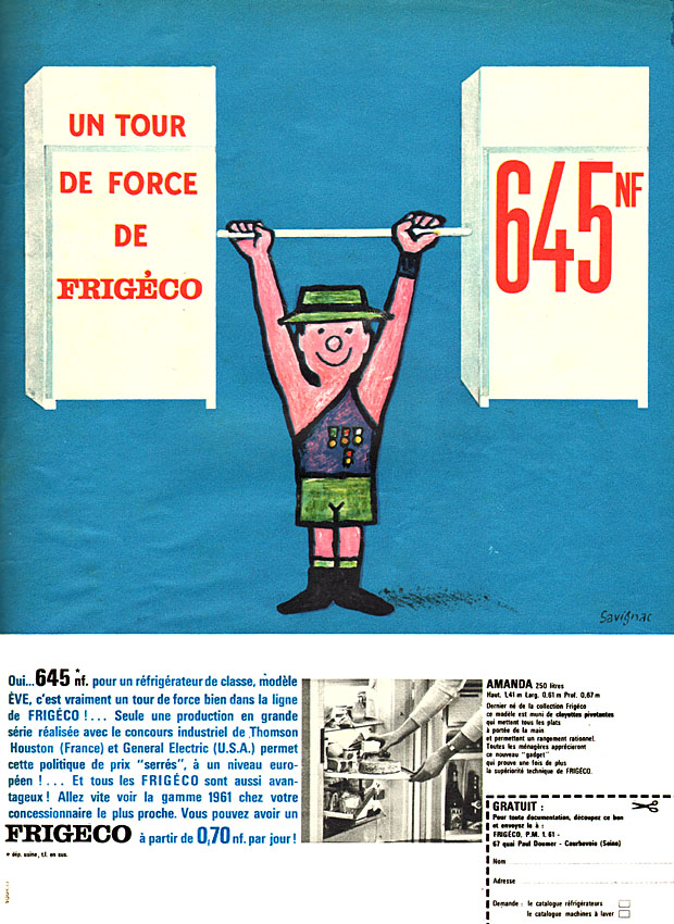 Publicité Frigco 1961
