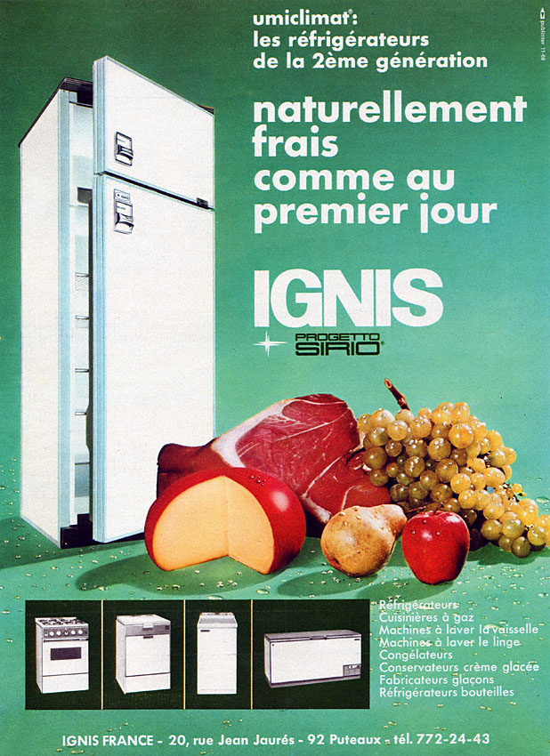 Publicité Ignis 1969