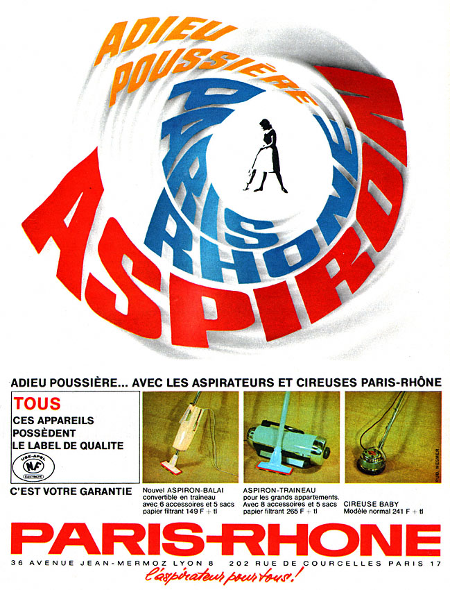 Publicité Paris-Rhone 1964