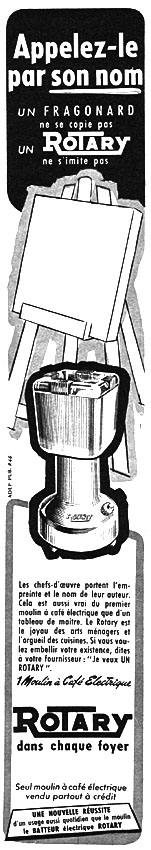 Publicité Rotary 1954