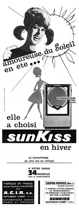 Publicité Sunkiss 1963