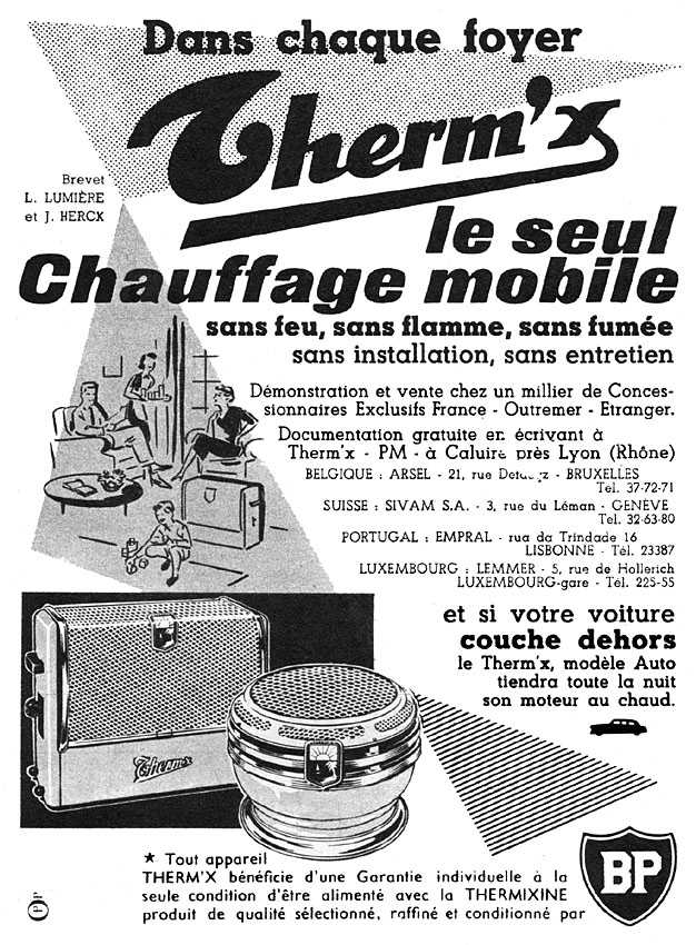 Publicité Therm'x 1956