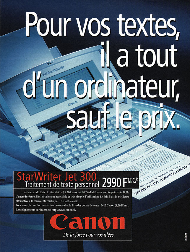 Publicité Canon 1996