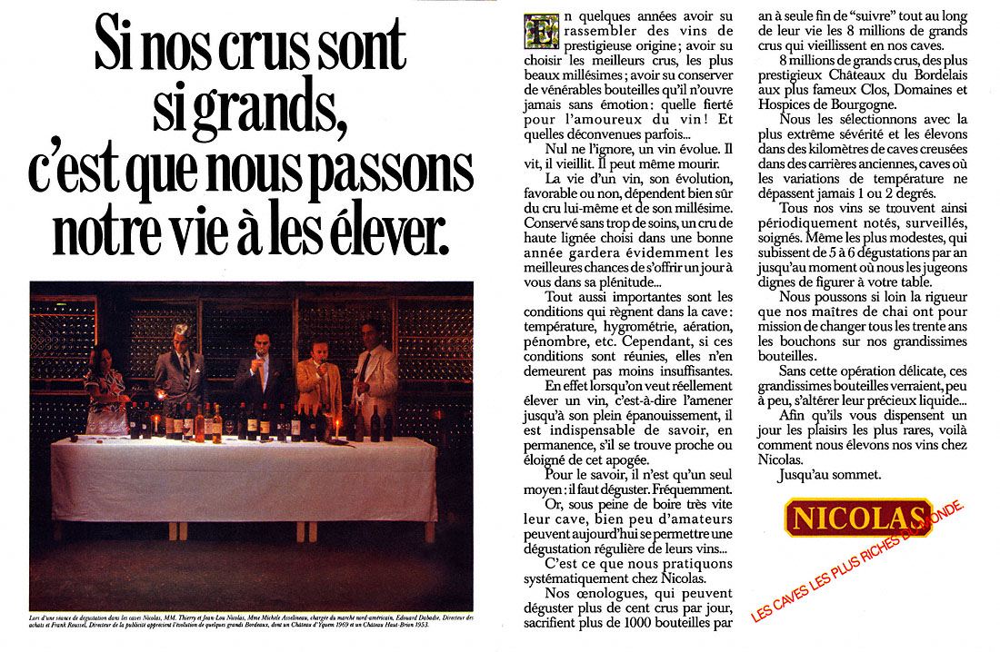 Publicité Nicolas 1984