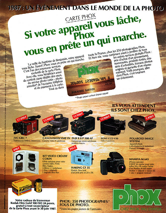 Publicité Phox 1987