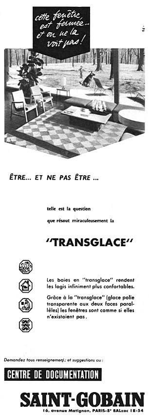Publicité Saint Gobain 1956