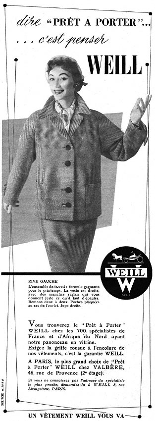 Publicité Weill 1953