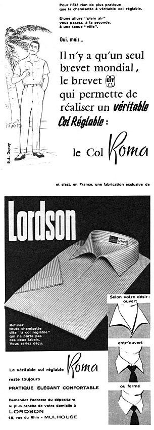 Publicité Lordson 1956