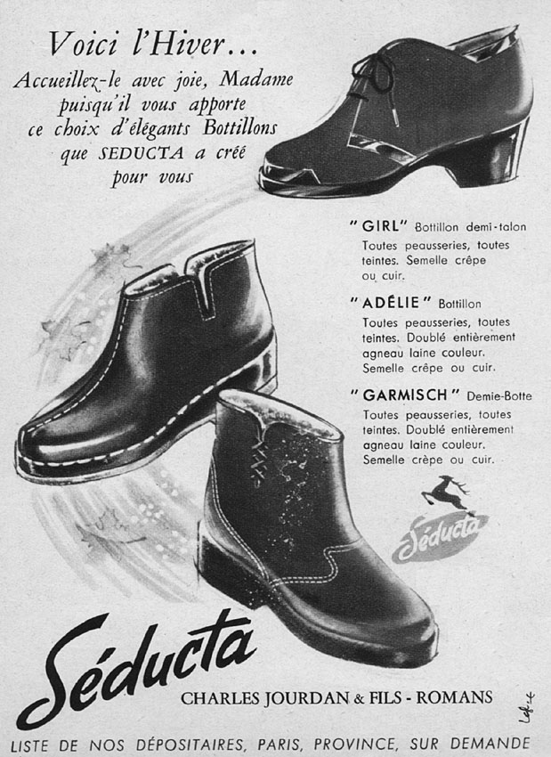 Publicité Charles Jourdan 1952
