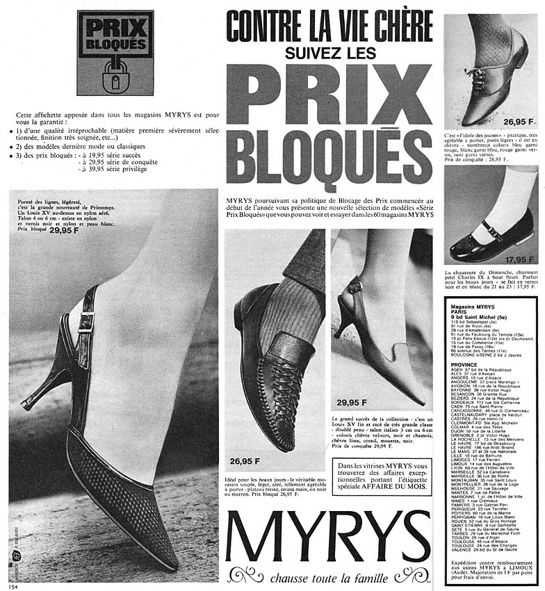 Publicité Myrys 1964