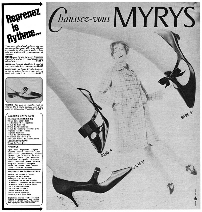 Publicité Myrys 1965