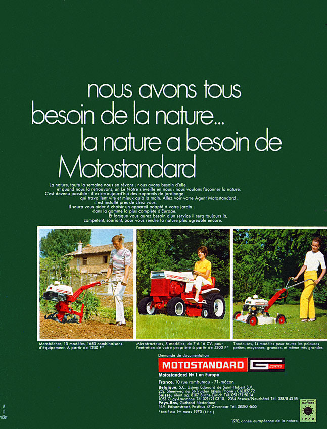 Publicité Motostandard 1970
