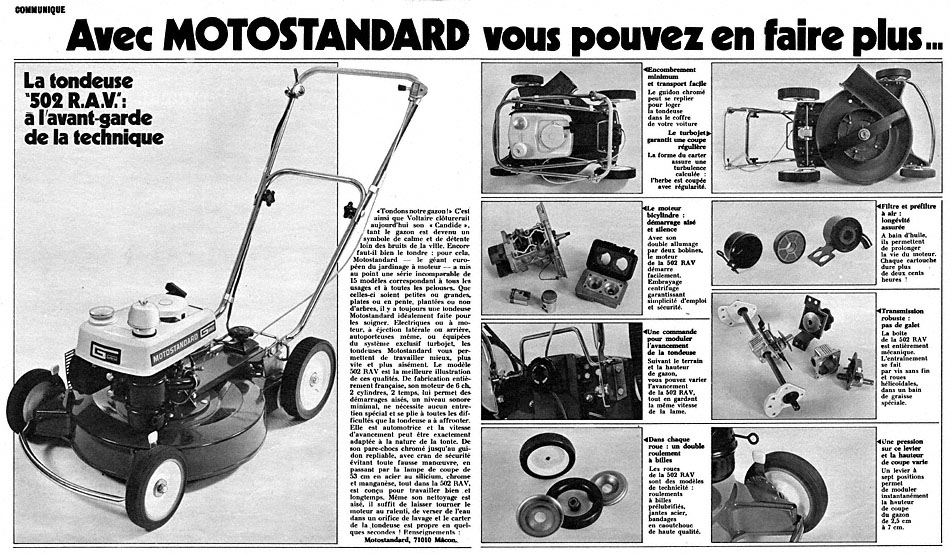 Publicité Motostandard 1974